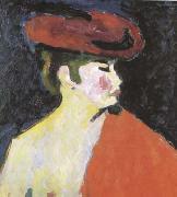 The Red Shawl (mk09) Alexei Jawlensky